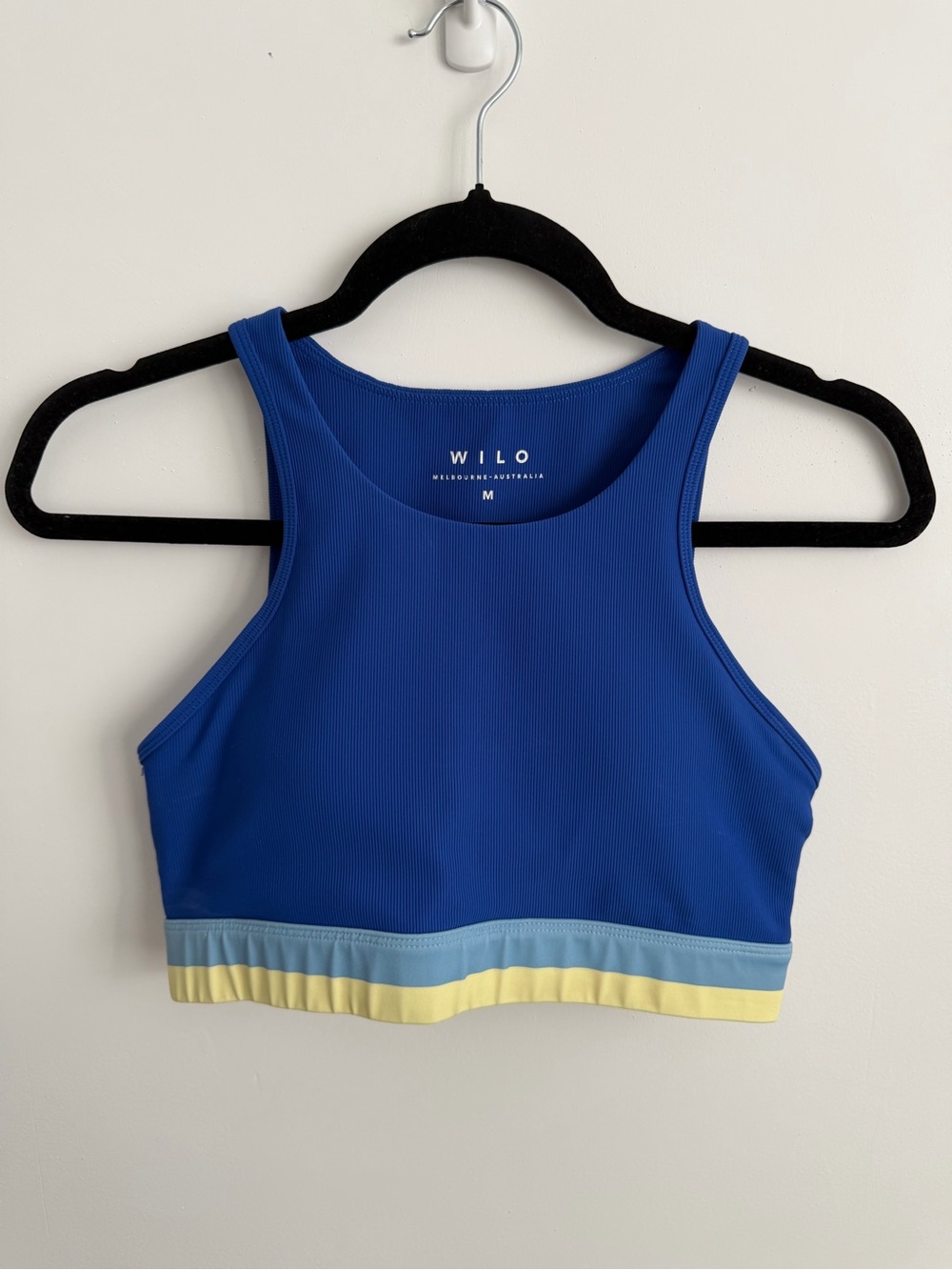 Wilo The Label - Cobalt Blue and Yellow “The Contra” Sports Bra